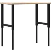 Syfax Werkbank 100x60x(71,5-98) cm Massivholz Eiche Rechteckig