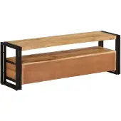 The Living Store TV-Schrank 120x30x40 cm Massivholz Mango