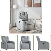 The Living Store Relaxsessel Hellgrau Stoff