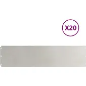 Syfax Rasenkanten 20 Stk. 25x103 cm Edelstahl