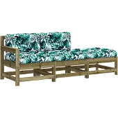 Syfax 3-tlg. Garten-Lounge-Set mit Kissen Kiefernholz Imprägniert
