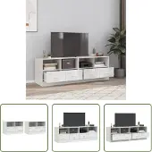 The Living Store TV-Schränke 2 Stk. Weiß 67x39x44 cm Stahl