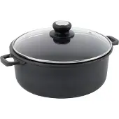 De Buyer deBuyer Choc Extreme 20 cm niedriger Topf mit Glasdeckel