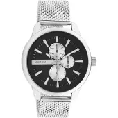 Oozoo Herren Metall Mesharmband Uhr Timepieces silber Analog Quarzuhr UOC11016