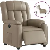 Syfax Relaxsessel Elektrisch Cappuccino-Braun Kunstleder