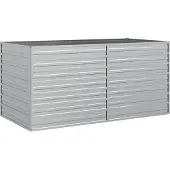 Syfax Garten-Hochbeet 160x80x77 cm Verzinkter Stahl Silbern