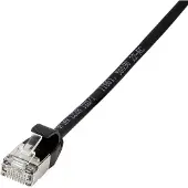 Logilink Slim U/FTP, 1,5 m, Cat6a, U/FTP (STP), RJ-45, RJ-45, Schwarz