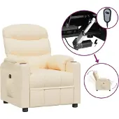 Syfax Relaxsessel Elektrisch Creme Stoff