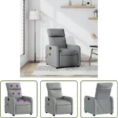 The Living Store Massagesessel Hellgrau Stoff