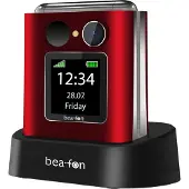 Bea fon Fold 10 LTE, Klappgehäuse, Single SIM, 5,59 cm (2.2"), Bluetooth, 1000 mAh, Schwarz, Rot