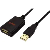 Roline USB 2.0 Verlängerung, schwarz, 5 m
