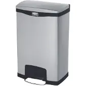 Rubbermaid 1901992, 49 l, Rechteckig, Metall, Kunststoff, Schwarz, Grau, Terrasse, Kunststoff
