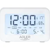 Adler AD 1196 weiß Batteriebetriebener Wecker