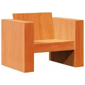 Syfax Gartensessel Wachsbraun 79x60x62 cm Massivholz Kiefer