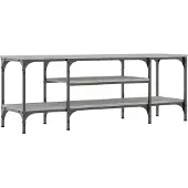 Sonstiges TV-Schrank Grau Sonoma 121x35x45 cm Holzwerkstoff & Eisen