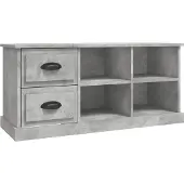 Syfax TV-Schrank Betongrau 102x35,5x47,5 cm Holzwerkstoff