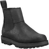 Timberland Unisex für Kinder. TB0A28P10011 Courma Chelsea-Lederstiefel (26), Schwarz, Wohnung, Reißverschluss, Klettverschluss, Lässig, Kind