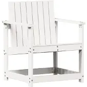 Syfax Gartenstuhl Weiß 62x56x77 cm Massivholz Kiefer