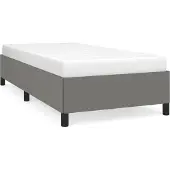 Syfax Bettgestell ohne Matratze Dunkelgrau 90x190 cm Stoff