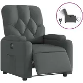 Syfax Relaxsessel Elektrisch Dunkelgrau Stoff