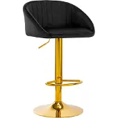 4rico Bar Hocker Qs-B16G Samt Schwarz