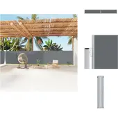 vidaXL Seitenmarkise Ausziehbar Anthrazit 160x1200 cm - Sonnenschirme & Sonnenschutze