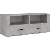 Syfax TV-Schrank Betongrau 100x35x40 cm Holzwerkstoff