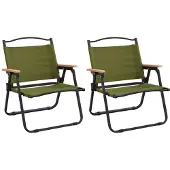 Syfax Campingstühle 2 Stk. Grün 54x43x59 cm Oxford-Gewebe