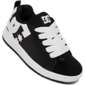 Dc-shoes Sneaker "Court Graffik", Jungen, Gr. 13,5(31), schwarz-weiß (schwarz, weiß), Obermaterial: Leder / Futter: Textil / Außensohle: Gummi., Schuhe Sneaker