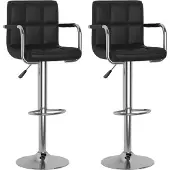 Syfax Barhocker 2 Stk. Schwarz Kunstleder