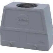 Harting Han 16B Tüllengehäuse hoch, 1xM40 gerader Kabelabgang, für 2 Bügel (am Unterteil) Verschraubung M40