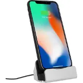 Avizar , Ladestation mit Lightning-Anschluss für Apple iPhone, Silber