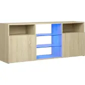 Syfax TV-Schrank mit LED-Leuchten Sonoma-Eiche 120x30x50 cm