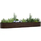 Syfax Hochbeet Braun 400 x 80 x 44 cm Stahl