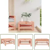 The Living Store Gartenhocker Massivholz Douglasie