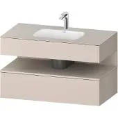 Duravit Einbauwaschtisch-Möbel-Set Qatego 100x55x60cm, T m/ta ma, Konsolen-Waschtischunterbau