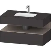 Duravit Einbauwaschtisch-Möbel-Set Qatego 100x55x60cm, ba m/Gr matt, Konsolen-Waschtischunterbau