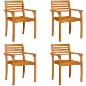 Syfax Gartenstühle 4 Stk. 59x55x85 cm Massivholz Akazie