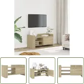 The Living Store TV-Schrank Sonoma-Eiche 80x35x40 cm Holzwerkstoff