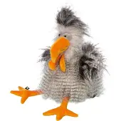 Sigikid Roost Boost Kikeriki, Kuscheltier, Stofftier, Schmusetier, Grau, 30 cm, 42979