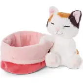 Nici 48085 Sleeping Kitties Katze 12cm, creme, im rot