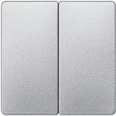 Siemens i-sys alu.met. Wippe 2-fach neutral, Aluminium, Kunststoff, Glänzend, IP20, 22 g, 40 mm