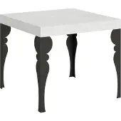 Itamoby Ausziehbarer Tisch 90x90/246 cm Paxon White Ash Anthrazit Gestell