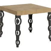 Itamoby Ausziehbarer Tisch 90x90/246 cm Gestell Karamay Eiche Natur Anthrazit