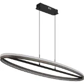 Globo LED-Hängelampe Della, Länge 101 cm, dunkelgrau, Metall