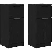 Syfax Sideboard 2 pcs Schwarz Eichen-Optik 30 x 30 x 70 cm