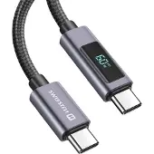 Swissten , USB-C auf USB-C Kabel 3A 60W PD 1 m, Schwarz