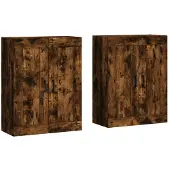 Syfax Wandschränke 2 Stk. Räuchereiche Holzwerkstoff