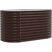 Syfax Hochbeet Braun 160 x 80 x 81 cm Stahl