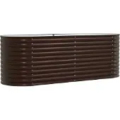 Syfax Hochbeet Braun 240 x 80 x 81 cm Stahl